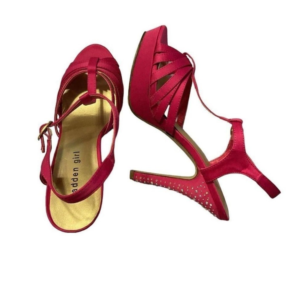 Madden girl hot pink stones heels‎ size 7